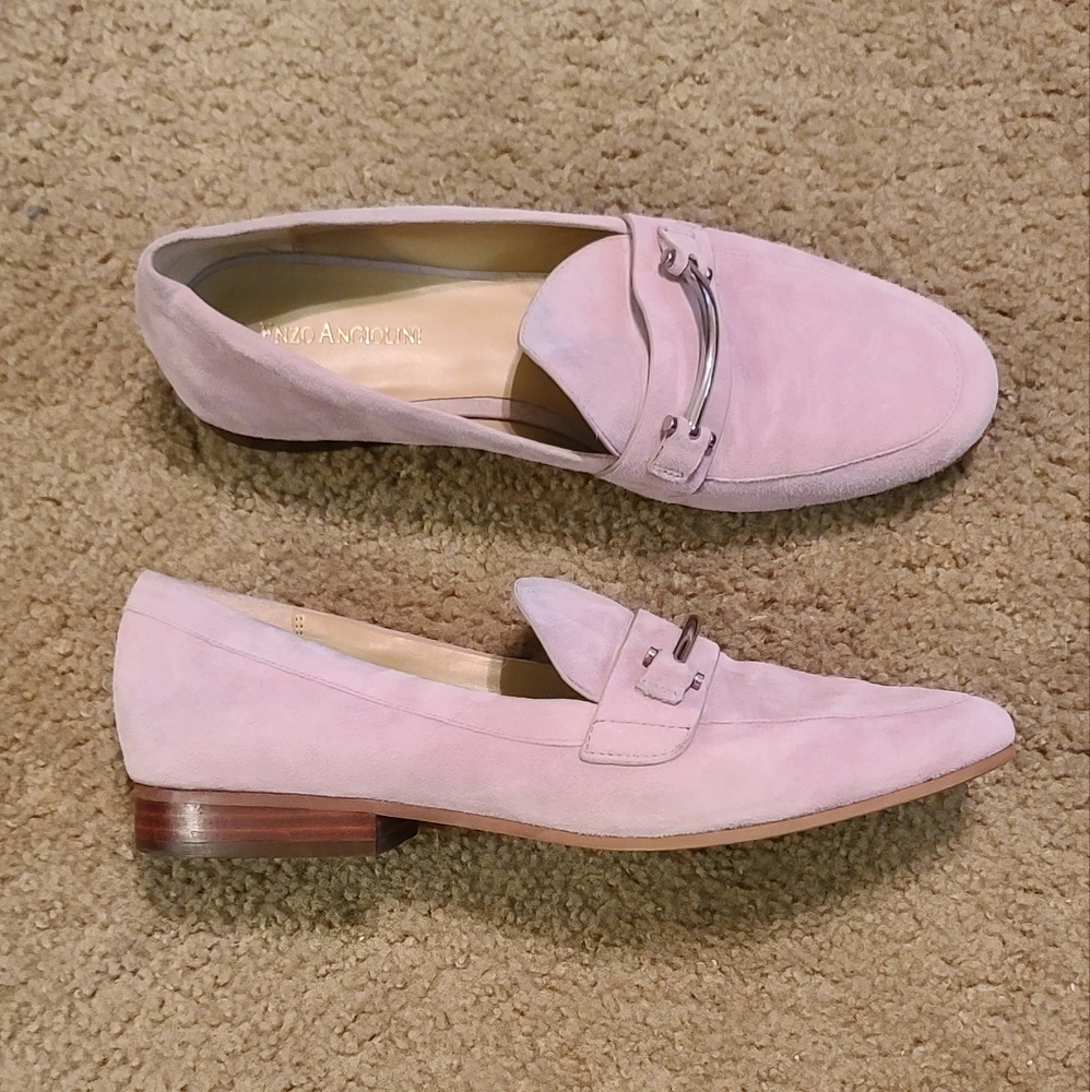 Enzo Angiolini Taiden Blush Leather Loafers Flats 8.5